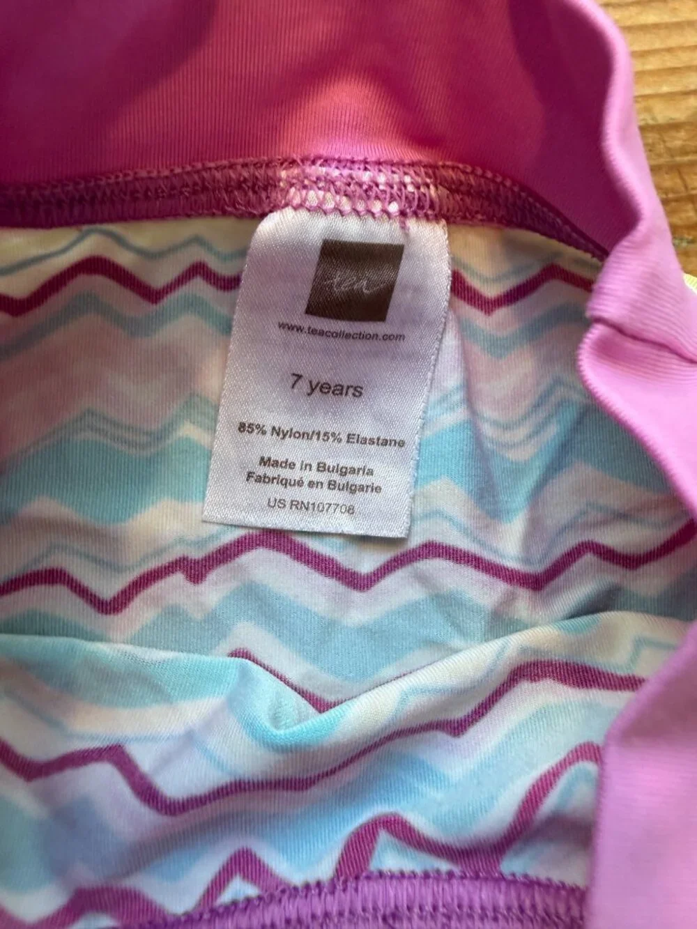 Tea Collection Girls Tankini Rash Guard Bathing Suite 3 Pcs Set Size 7